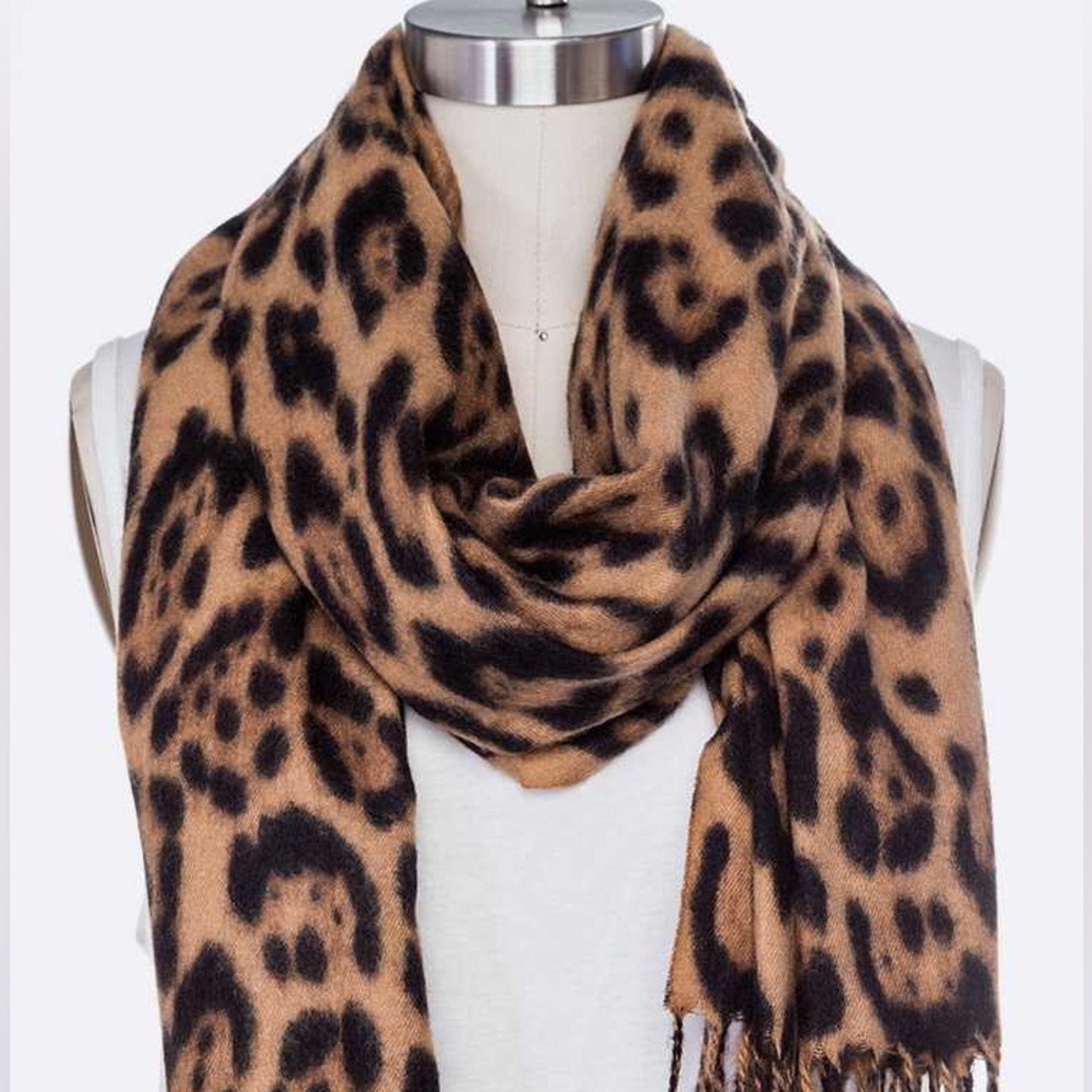 Animal Print Leopard Scarf